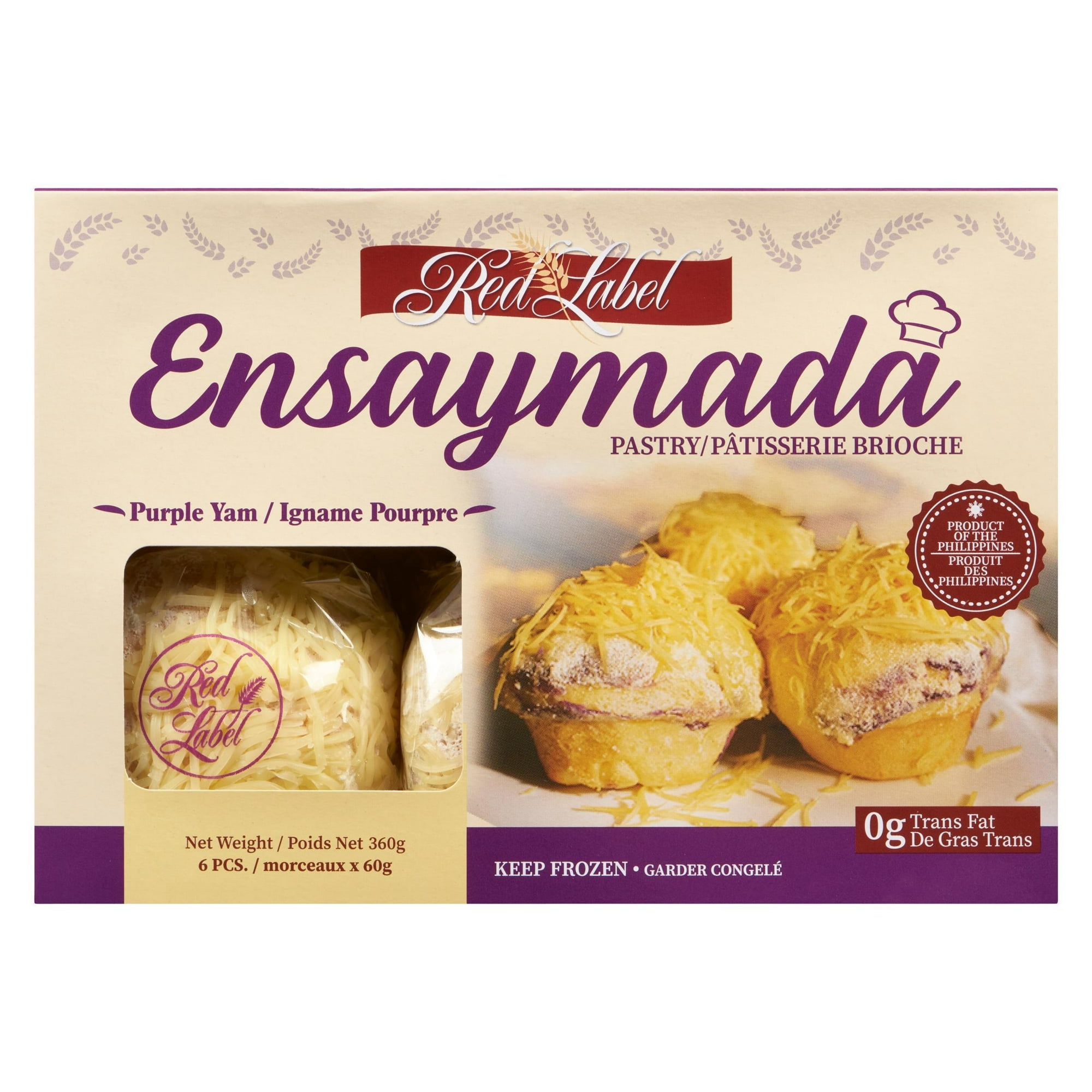 Red Label Ensaymada - Ube Filling, Red Label Ensaymada Ube