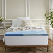 Sleep Innovations Cooling Gel Memory Foam Mattress Topper, Full, 3 Inches