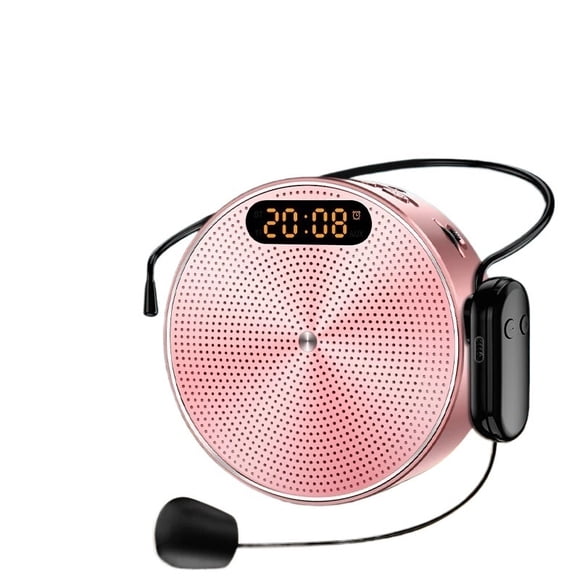Wireless Clock Megaphone Portable Voice Amplifier Teacher Guide Microphone Speaker 5W ,Loud Volume