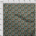 thumbnail image 3 of oneOone Tissu Popeline de Coton Brun Rouille Mandala Asiatique Tissu Imprimé au Mètre 56 Pouces de Large, 3 of 4