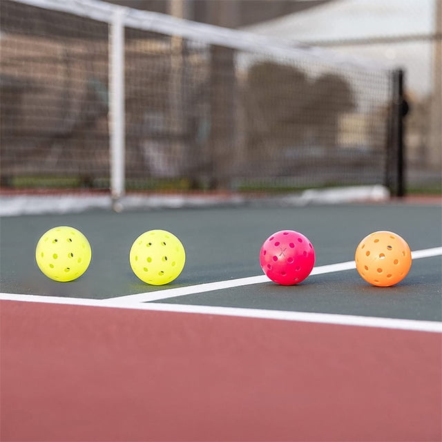 mmirethe 6 Pcs/ensemble Extérieur Professionnel Pickleball Remplacement 40 Trous Réutilisable Pratique PE Pickleball Balles Assorties Kit Orange