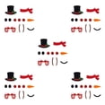 thumbnail image 1 of Transemion Festive Décor Christmas Window Sticker With Adorable Cute Cloth Christmas Window Stickers Door Decal Christmas snowman 5Set, 1 of 6