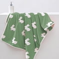 thumbnail image 4 of yulier Easter Bunny Bath Towel, Cute Rabbit Pattern Shower Towel, Super Soft Highly Absorbent Quick Dry Towels for Bathroom Hotel Beach Pool, Easter Gifts, 27"x55", Green, 4 of 6
