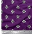 thumbnail image 1 of Soimoi Rayon Crepe Fabric Floral Block Print Sewing Fabric Yard 46 Inch Wide, 1 of 3