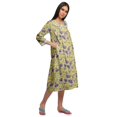 thumbnail image 3 of Moomaya Robe de Nuit d'Allaitement en Coton à Col Rond Imprimée pour Femmes, 3 of 6