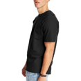 thumbnail image 3 of Hanes T-Shirt Classique à Col Rond en Coton pour Hommes Beefy-T, TG, Noir, 3 of 6