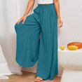 thumbnail image 4 of Women Oversized Pants Solid Color Ladies Casual Pants Boho Style Vacation Outfit, 4 of 6