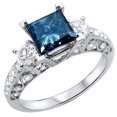 thumbnail image 1 of Fashion Exquisite Hollow Alloy Ring Female Super Large Square Ring Size 6-10, 1 of 9