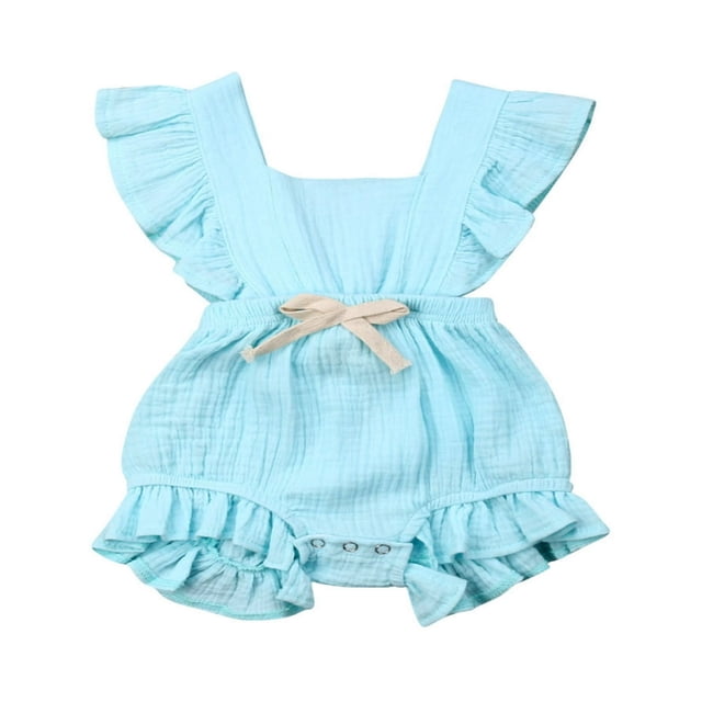 Newborn Baby Girl Coton Ruffle Romper