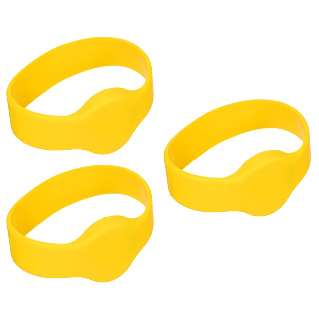 Unique Bargains 125KHz TK4100 Read Only ID Card Bracelet Étiquette de Proximité RFID, Jaune 3 Pack