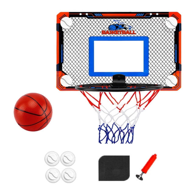 S SERENABLE Wall Mounted Basketball Hoop Foldable over The Door Mini Hoop for Boys Girls Small Without Scoring