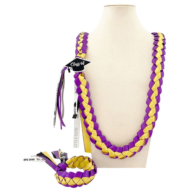 Aodebiao Graduation Ribbon Leis, Graduation Decor with Honor Cord Class of 2025 Grad Gifts for Women Man Handmade Money Leis for Congrats Graduates Senior