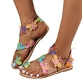thumbnail image 3 of Kcodviy Spring and Summer Women Tan Sandals for Women Sandals Flat Bottom and Sandals Women Rubber Light Slip on Colorful Sandals Women Dressy Summer Knitting Cartoon Casual Style, 3 of 9