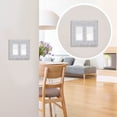 thumbnail image 1 of WHEANG Crystal Home Decor 1Set Silver Shiny Rhinestones Wall Plate Light Cover Wall Plate Cover Light Cover Decorative Bling Light Cover For Home Ornaments, 1 of 4