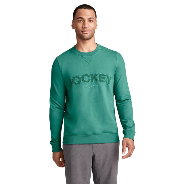Jockey Lightweight Cotton Blend Fleece Crew Sweatshirt