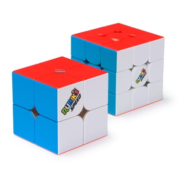 Rubik’s Cube, 3x3 Magnetic Speed Cube & 2x2 Speed Cube 2-Pack, Problem-Solving Challenging Brain Teaser Fidget Toy for Ages 8+