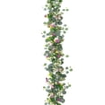 thumbnail image 2 of Guirlande Artificielle avec Roses Blanches et Gypsophile pour Décoration de Chemin de Table de Centre de Table de Mariage 66,9 Po, 2 of 7