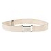 thumbnail image 3 of Kids Elastic Adjustable Strech Belt With Silver Square Buckle - Off White, 3 of 4