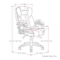 thumbnail image 2 of CorLiving Leon Faux Leather PU Fabric Upholstered Adjustable Height Lumbar Support Tilting Executive Adult Office Chair, 2 of 6