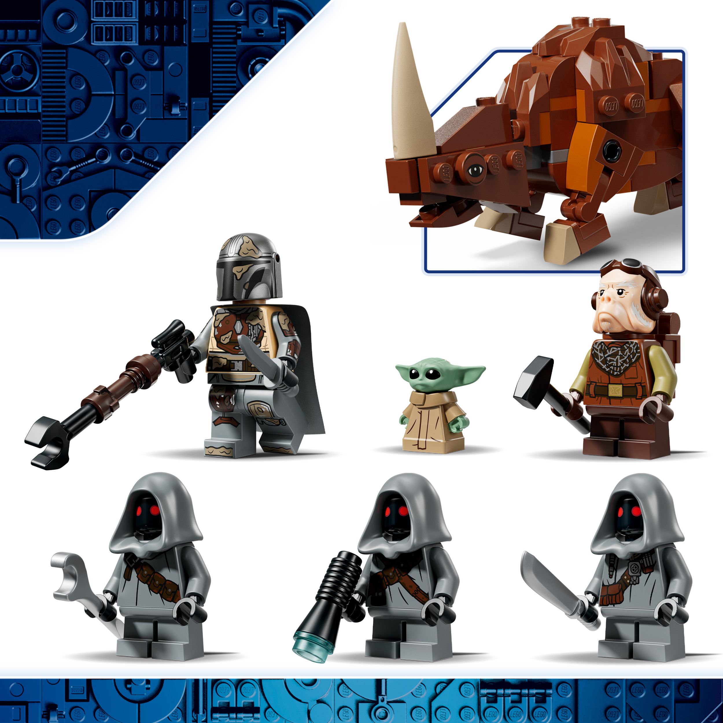 LEGO Star Wars Le chars des sables d’Offworld avec un Mudhorn, Ensemble 75453