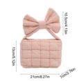 thumbnail image 3 of SIYTUAU Pleated Bow Bag Womens Handbag Shoulder Solid Color Crossbody Bag For Daily Use In Pink Color Pink, 3 of 6