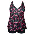 thumbnail image 2 of Kawell Plus Size Tankini Swimsuits for Women Blouson Tankini Tops with Swim Shorts Two Piece Bathing Suits, 2 of 5