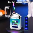 thumbnail image 4 of Big Savings! Creative Gradient Color Lighter, Outdoor Windproof Lighter with Double Arcs, Cool Transparent Lighter for BBQ, Camping, and Fire Starting, 4 of 6