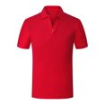 thumbnail image 1 of UKAP Man Shirt Lapel Collared Polo Top Two Buttons Soft Spring Blouse Sichuan Shirt Black Label-big Red 4XL, 1 of 2