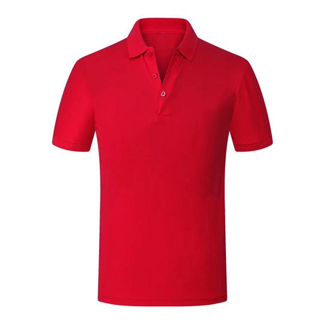 UKAP Man Shirt Lapel Collared Polo Top Two Buttons Soft Spring Blouse Sichuan Shirt Black Label-big Red 4XL