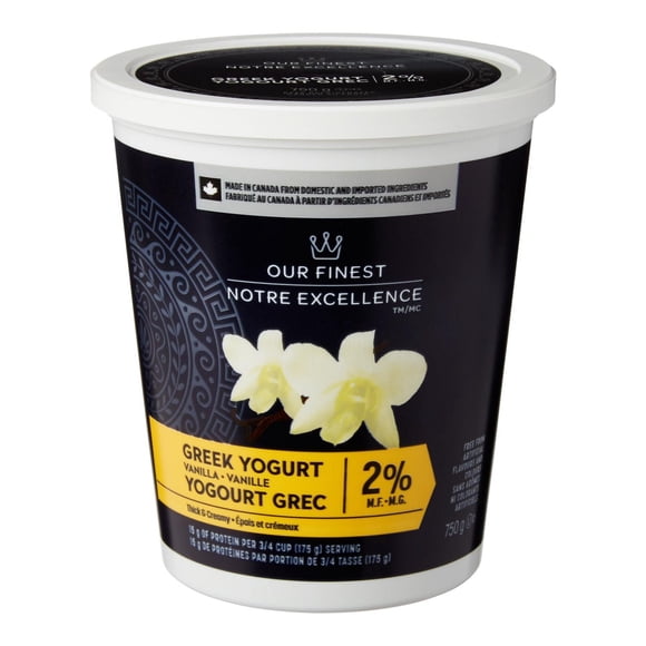 Our FinestTM 2% M.F. Vanilla Greek Yogurt