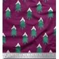 thumbnail image 1 of Soimoi Rayon Fabric Snow & Tree Christmas Print Fabric by The Yard 42 Inch Wide, 1 of 3