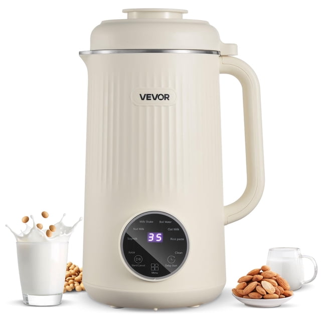 VEVOR 8-in-1 Nut Milk Maker, 41 oz Soy Milk Maker Machine with 10 Blades, for Homemade Oat, Nut, Soy, Juice, Milkshake, Rice Cere