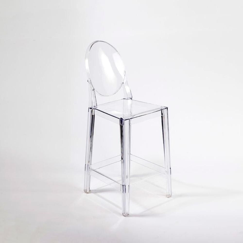 Ensemble de 6 tabourets de comptoir en plastique transparent de la collection Heavenly