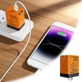 thumbnail image 1 of BotaniNest Adaptateur Mural Rétractable Rapide Compatible A Ll-in-a Pliable pour IPhone, Adaptateur d'Alimentation à Recharge Rapide pour Téléphone Intelligent, 1 of 7