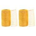 thumbnail image 1 of Unique Bargains 2pcs Decorative Mesh, 5.9in x 10 Yard Mesh Ribbon Roll Foil Metallic for Christmas Tree Decoration, Gold, 1 of 6