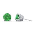thumbnail image 2 of 1 Carat Solitaire Stud Earrings in Sterling Silver, 2 of 3