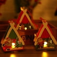 thumbnail image 4 of Luminous  Pendant with Lanyard Wood LED Light Decoration Christmas Cabin for Halloween, 4 of 9