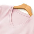 thumbnail image 4 of Timegard Womens Tops V Neck Short Sleeve Comfy Solid Color Basic Tee Casual Loose Workout Top Summer, 4 of 4