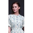 thumbnail image 4 of Bimba Rayon Geometric Shibori Printed Womens Long MaxiDressGown With Side Slit-Small, 4 of 6