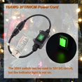 thumbnail image 4 of GFDYREE Extension Cord with Inline Switch On/Off IP67 Waterproof 20A 250V 16AWG 2FT 3Pin Outlets Plugs Power Cord Green Led Rocker Switch for Outdoor Christmas Lights Holiday Lights, 4 of 6