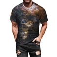 thumbnail image 3 of EGNMCR T-Shirts à Manches Courtes pour Hommes Été Décontracté Col Rond T-shirt, Mode de Rue pour Hommes Décontracté Design Intéressant Imprimé Col Rond Manches Courtes,, 3 of 9