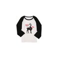 thumbnail image 3 of FOCUSNORM Christmas Reindeer Raglan Tops and Plaid Trousers Parent-child Pajamas, 3 of 9