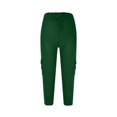 thumbnail image 4 of Capri Pants for Women Plus Size Side Pockets Cargo Pants Elastic Drawstring Casual Cropped Pants, 4 of 5