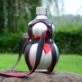 thumbnail image 1 of Flasks Gourde en Acier Inoxydable Bouteille d'Eau Portable avec Sangle Marron pour Lait Vin Boissons, 1 of 9