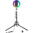 thumbnail image 1 of onn. Bluetooth 8 IN. RGB Ring Light with 20 Light Mode Settings, 1 of 4
