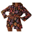 thumbnail image 1 of Robe Chemise Plissée Mini pour Femmes Manches Longues Boutonnée Sexy Robes Courtes Lacées Tunique Ceinturée Robes Clubwear, 1 of 9