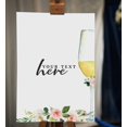 thumbnail image 2 of Darling Souvenir MADE WITH LOVE PersonalizedWelcomeBannerWine Glass With Flowers,Custom Text Poster Party CollectionWelcomeSignGreat For Wedding, Birthday, Engagement Party- 18x12, 2 of 5