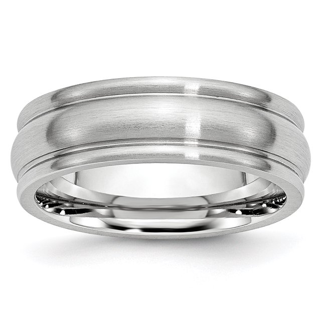Cobalt Satin 7mm Rounded Edge Band Size 7.5