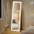 thumbnail image 2 of HOMCOM Miroir Pleine Longueur avec Lumières Réglables, Miroir Pleine Longueur à DEL, 2 of 10