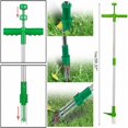 thumbnail image 3 of Efficient Weed Control Tool, Manual Weeder Hand Tool with 3 Stainless Steel Claws, Standing Plant Root Remover for Hassle-Free Gardening, Long Handle Weed Puller for Comfortable Yard Maintenance, 3 of 5